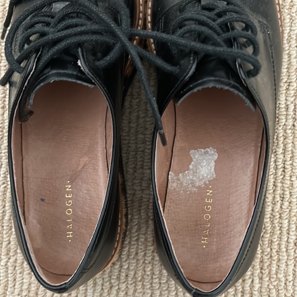 Halogen Maddox Oxford – Black Leather with Leopard Calf-Hair Trim (Nordstrom) - Picture 3 of 8